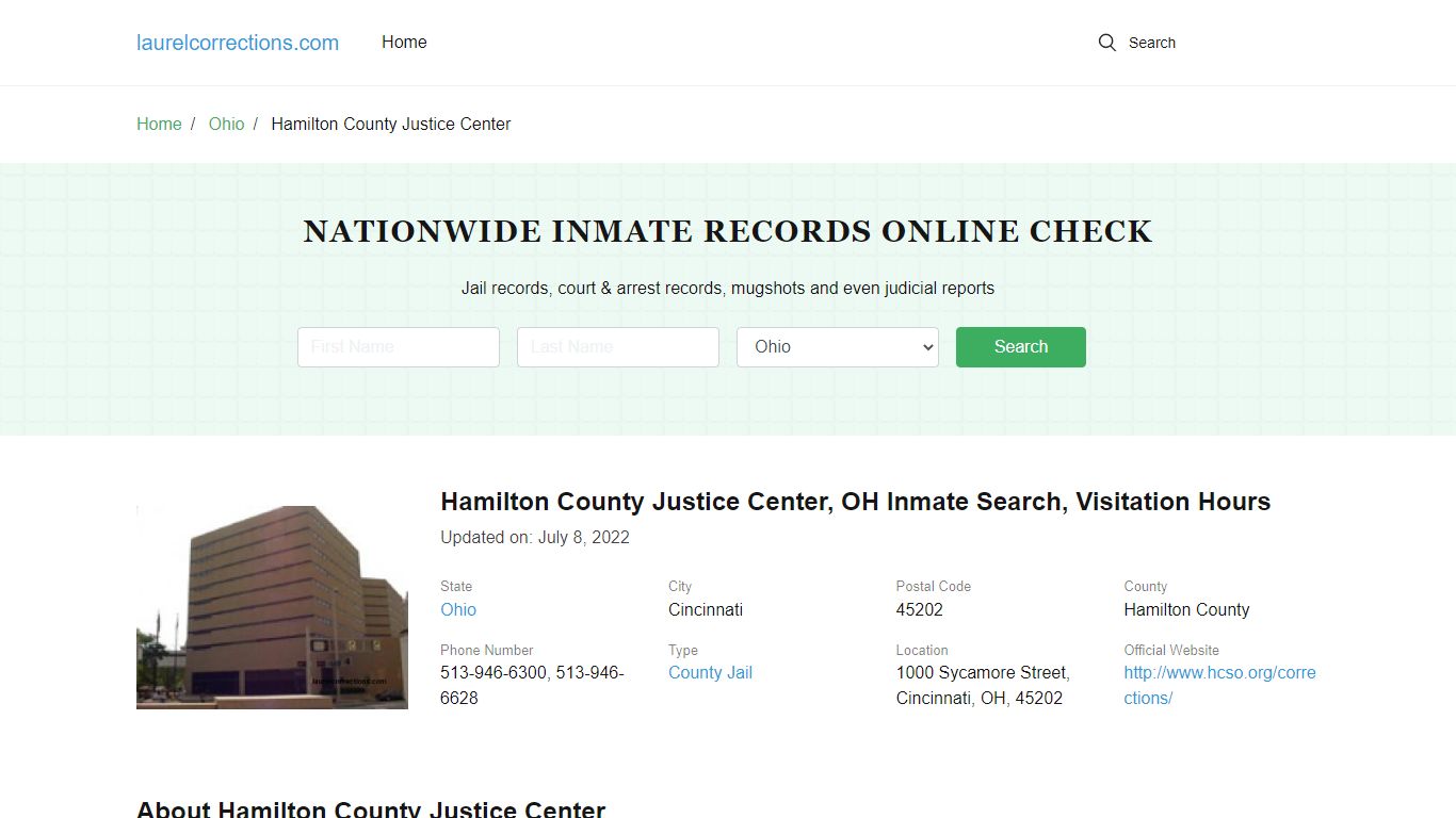 Hamilton County Justice Center - laurelcorrections.com