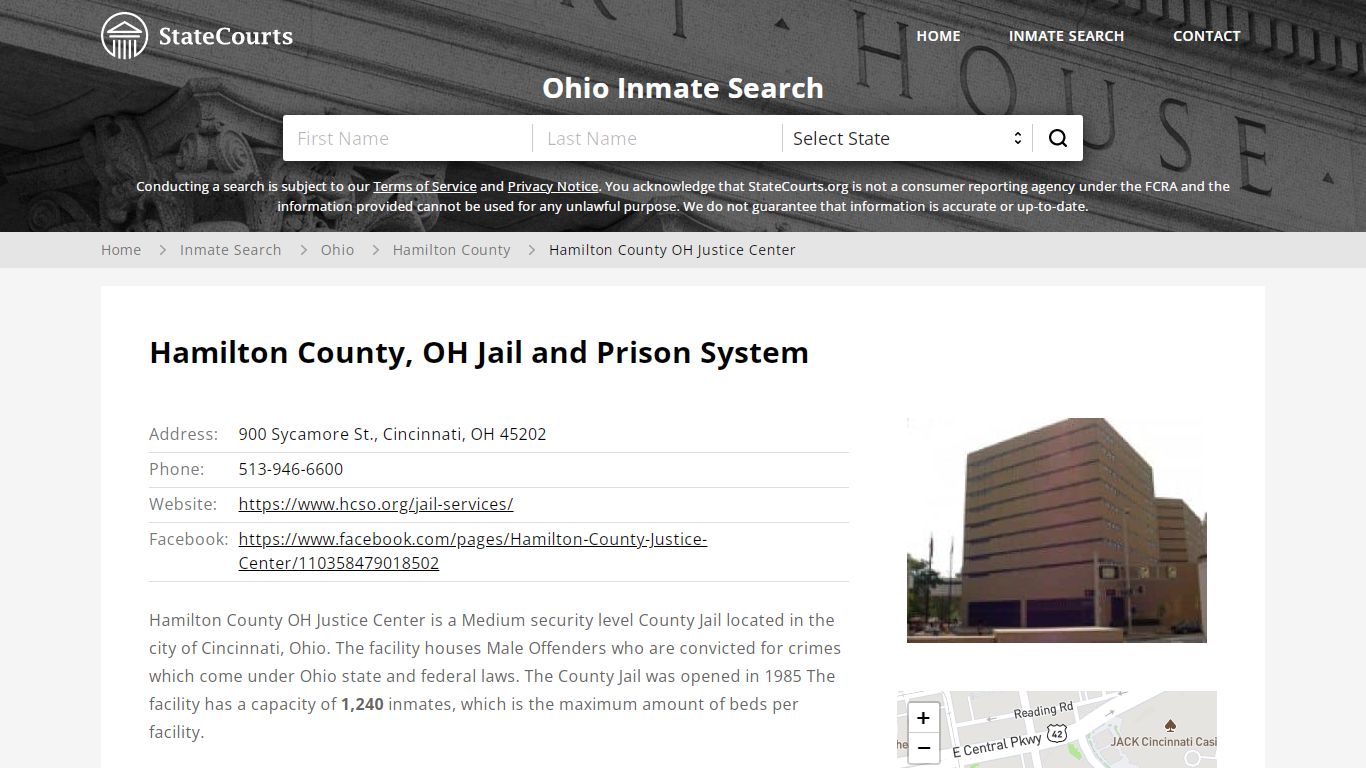 Hamilton County OH Justice Center Inmate Records Search, Ohio - StateCourts